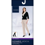 SIGVARIS 842C Womens Soft Opaque Calf High Socks-Large Long-Pecan