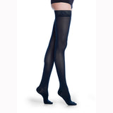 SIGVARIS 843NSLW99 30-40 mmHg Soft Opaque Thigh High-Sm-Long-Black