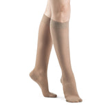 SIGVARIS 971C Womens Access Calf High Socks-Large Short-Light Beige