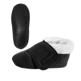 Silverts SV10160 Deep and Wide Diabetic Bootie Slipper Women/Men-Black-XS