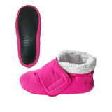 Silverts SV10160 Deep and Wide Diabetic Bootie Slipper Women/Men-Fuschia-Large