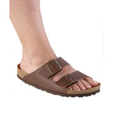 Silverts SV10290 Womens Slip-On Shock-Absorbing Adjustable Sandal Shoes-Brown-10