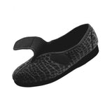 Silverts SV10350 Extra Wide Womens House Slippers-Black-10