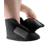 Silverts SV10390 Womens Extra Wide Swollen Feet Slippers-Black-Medium