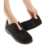 Silverts SV10500 Antimicrobial Fluid Barrier Extra Wide Comfort Shoes-Black-6