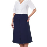 Silverts SV13130 Womens Conventional Elastic Waist Skirt-Navy-12