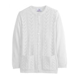 Silverts SV13260 Womens Cardigan With Pockets-White-Medium