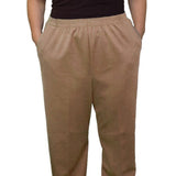 Silverts SV13410 Winter Weight Elastic Waist Pants w/ Pockets-Taupe-14 P