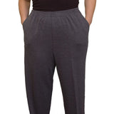 Silverts SV13410 Winter Weight Elastic Waist Pants w/ Pockets-Charcoal-10 P