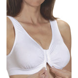 Silverts SV18510 Front Closure Cotton Bras-White-36