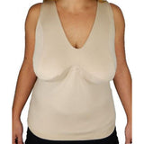 Silverts SV18910 Comfy Wire-Free Bra Camisole Vest-Breast Nest-Creamy-2XL