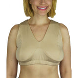 Silverts SV18920 Underwire-Free Soft Lounge & Sleep Bra-Breast Nest-Creamy-2XL