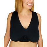 Silverts SV18940 Underwire-Free Sleep Bra Lounge Bra-Breast Nest-Black-2XL