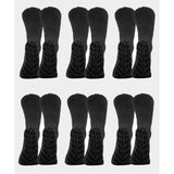 Silverts SV19150 Non Skid Hospital Socks-6 Pack Slipper Socks-Black