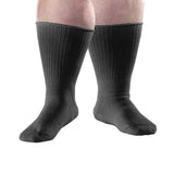 Silverts SV19170 2 Pack-Extra Wide Edema Diabetic Socks-Black-LGE