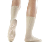 Silverts SV19220 Non Slip Resistant Grip Socks-Beige-LGE
