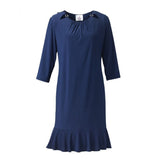 Silverts SV21010 Super Soft Comfort Easy Adaptive Womens Dress-Navy-Large