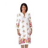 Silverts SV21020 Floral Charm Open-Back Wheelchair Dress-Flower Print-SM