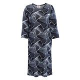 Silverts SV21040 Attractive Adaptive Wheelchair Dress-Navy Print-Large