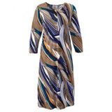 Silverts SV21110 Elegant Open Back Dress for Women-Cobalt Multi-Medium