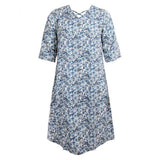 Silverts SV21180 Womens Decorative Neck Adaptive Dress-Estate Blue-Medium