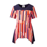 Silverts SV22010 Ladies Slimming Draped Open Back Top-Mango-Small