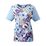 Silverts SV22050 Womens Lovely Lace Open Back Top-Light Blue-Medium