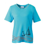 Silverts SV22080 Nautical Open Back Adaptive Top-Coastal Blue-Large