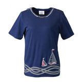 Silverts SV22080 Nautical Open Back Adaptive Top-Navy-2XL