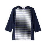 Silverts SV22540 Womens Adaptive Open Back Top with Zippered Neck-Navy/White-LGE