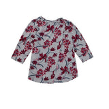Silverts SV22910 Womens Soft Sweater Knit Adaptive Top-Gray/Red Floral-Large