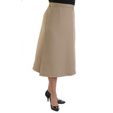 Silverts SV23010 Womens Wrap Skirt-Taupe-Large