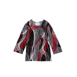 Silverts SV23180 Womens Attractive Adaptive Top-Abstract Stripe-Medium