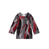 Silverts SV23180 Womens Attractive Adaptive Top-Abstract Stripe-Extra Large