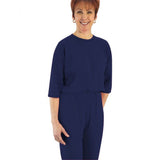 Silverts SV23310 Womens Dementia Alzheimers Anti Strip Jumpsuits-Navy-Medium