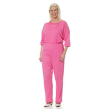 Silverts SV23310 Womens Dementia Alzheimers Anti Strip Jumpsuits-Fuschia-XL