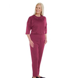 Silverts SV23330 Womens Anti Strip Suit Jumpsuit-Burgundy-Medium