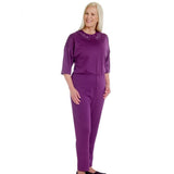 Silverts SV23330 Womens Anti Strip Suit Jumpsuit-Plum-Extra Large