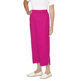 Silverts SV23430 Wheelchair Cotton Capris Pants-Magenta-Medium