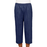 Silverts SV23430 Wheelchair Cotton Capris Pants-Navy-Extra Large