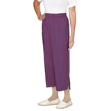 Silverts SV23430 Wheelchair Cotton Capris Pants-Purple-Medium