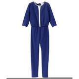 Silverts SV23460 Womens Stylish, Extra-Secure Anti-Strip Jumpsuit-Navy-Large