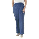 Silverts SV23470 Womens Cotton Wheelchair Pants-Cadet Blue-Medium