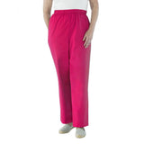 Silverts SV23470 Womens Cotton Wheelchair Pants-Magenta-Large