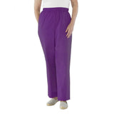 Silverts SV23470 Womens Cotton Wheelchair Pants-Purple-Large