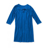 Silverts SV26120 Antimicrobial Adaptive Open Back Hospital Nightgown-Blue-SM