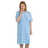 Silverts SV26180 Short Sleeve Hospital Gowns For Women-Brushstroke-Large