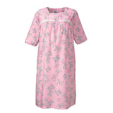 Silverts SV26180 Short Sleeve Hospital Gowns For Women-Pink Butterfly-Large