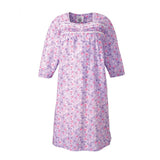 Silverts SV26320 Comfy 3/4 Long Sleeve Hospital Gowns For Women-Lilac Tulip-LGE