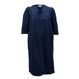 Silverts SV26450 Womens Adaptive Fleece Housecoat-Navy-Large